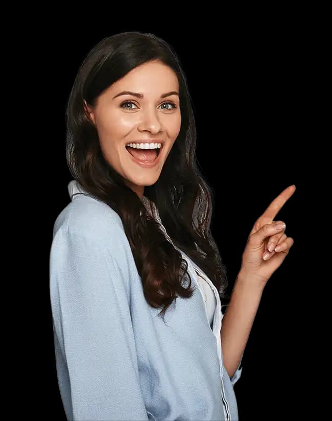 Kobieta wskazuje na wyniki