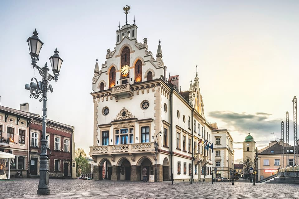 Panorama Rzeszów z zabudową miejską
