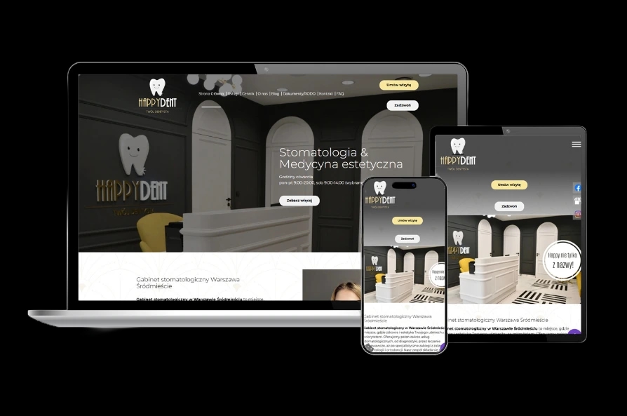 Strona internetowa HappyDent wykonana przez WeNet