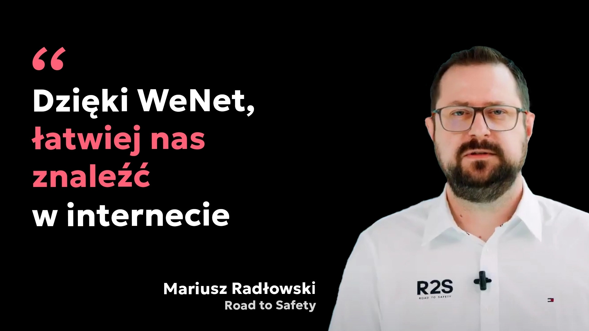 Klip ze współpracy WeNet z Road to Safety
