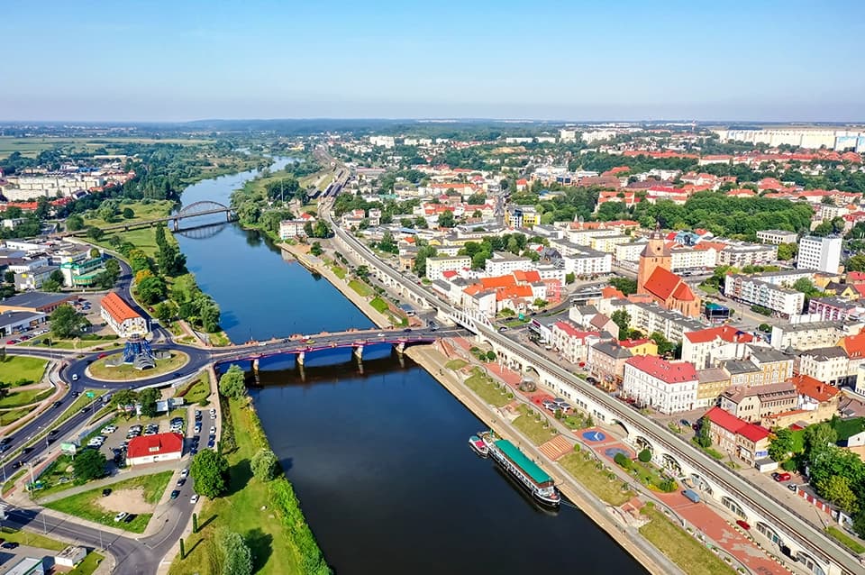 Panorama Gorzów Wielkopolski z zabudową miejską