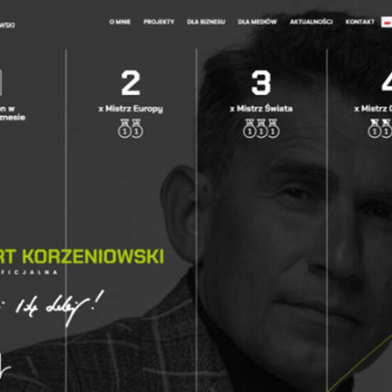Nowa odsłona interaktywnej strony www Roberta Korzeniowskiego