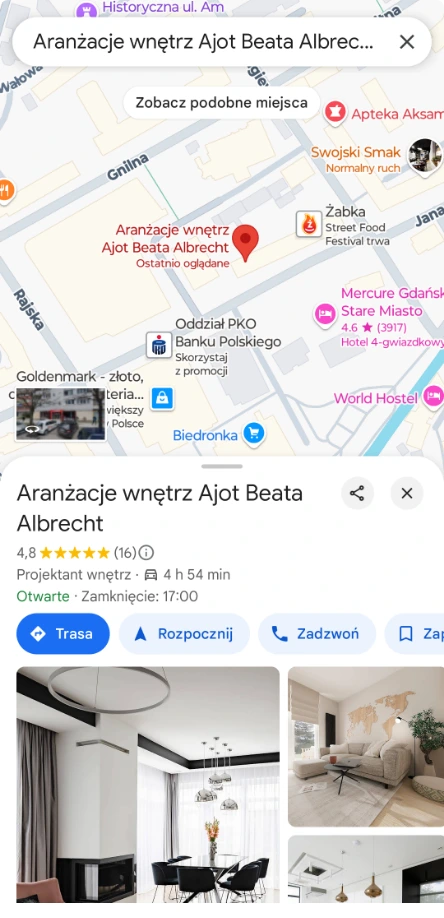 google maps wizytówka