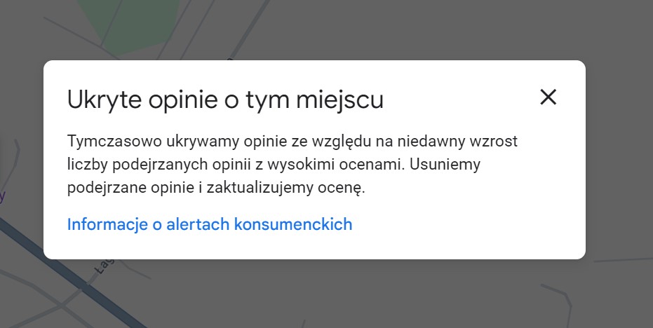 alert konsumencki Google