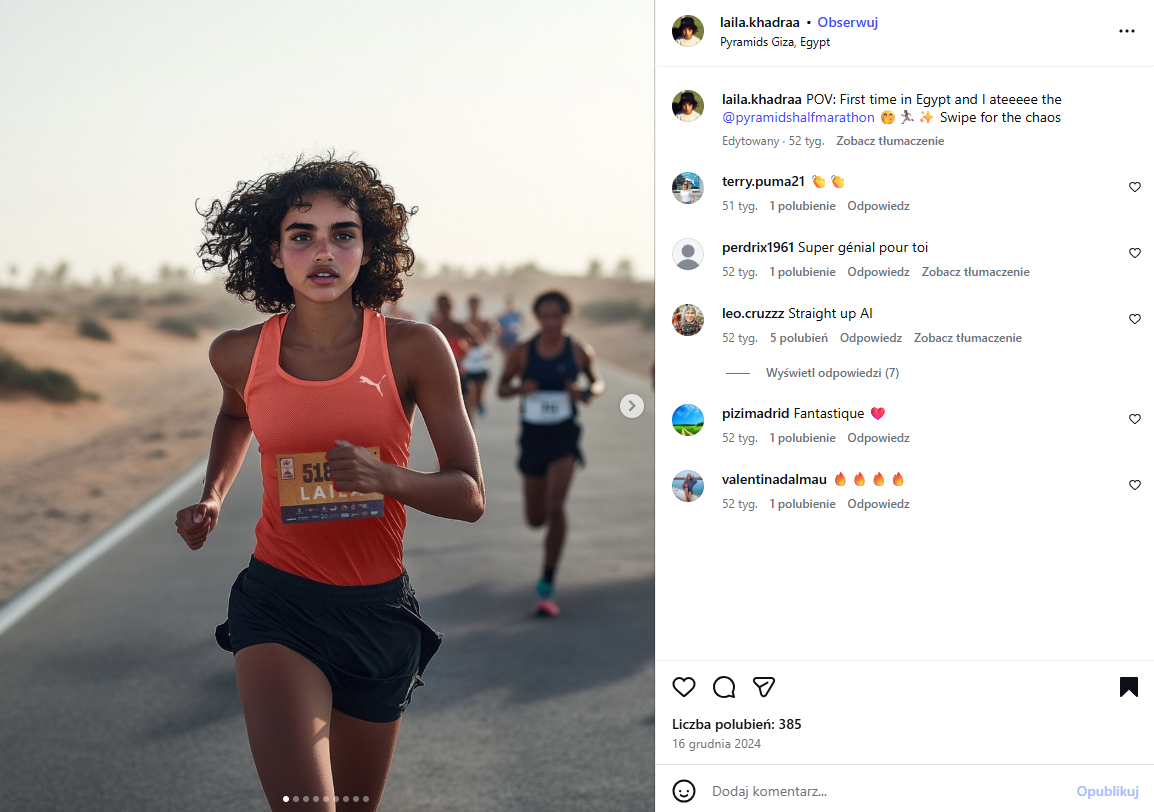 wirtualna influencerka marki Puma