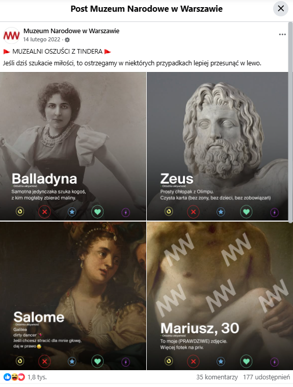 reklama walentynkowa Muzeum Narodowego